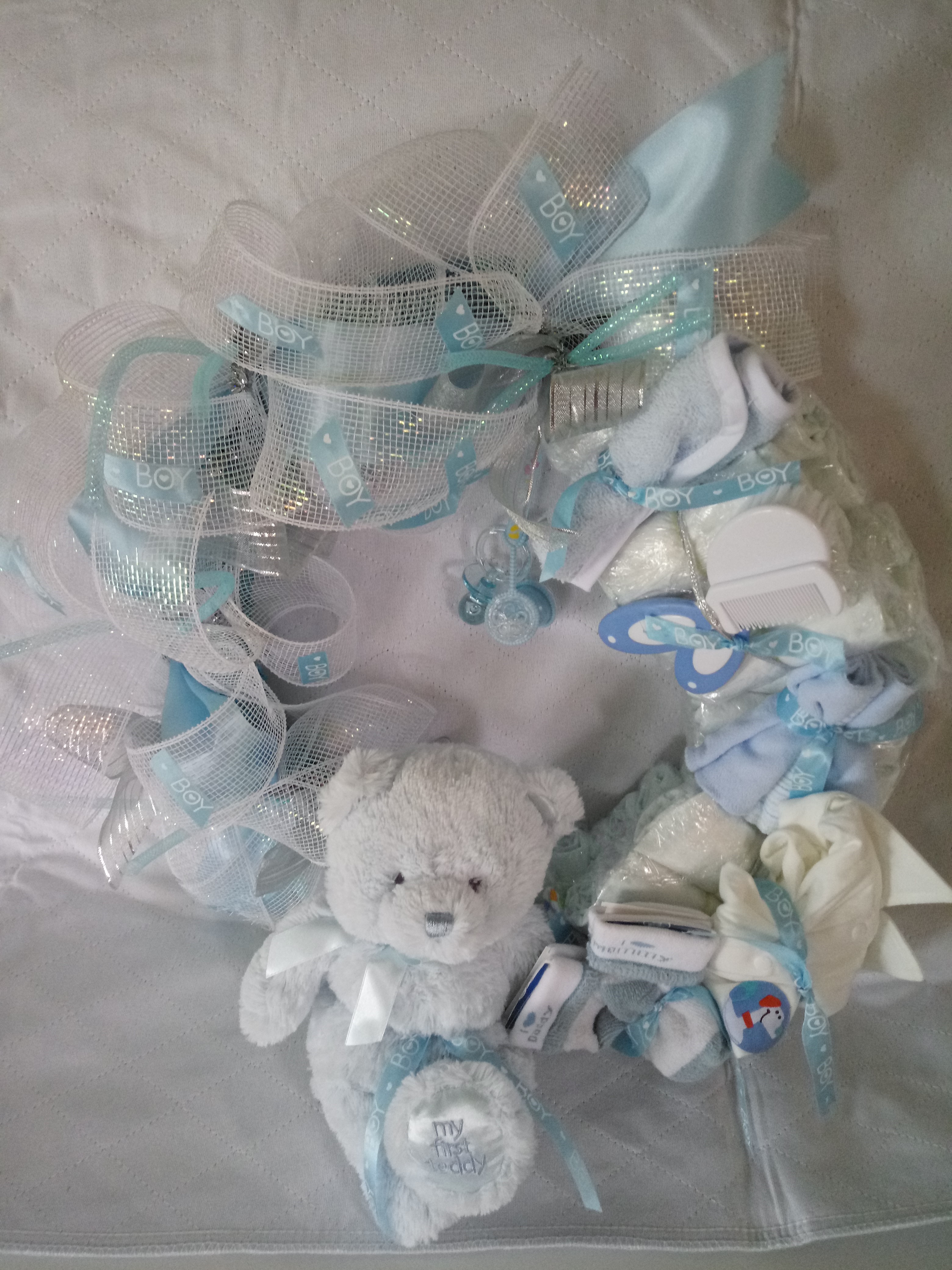 Baby Boy Gender Reveal Wreath